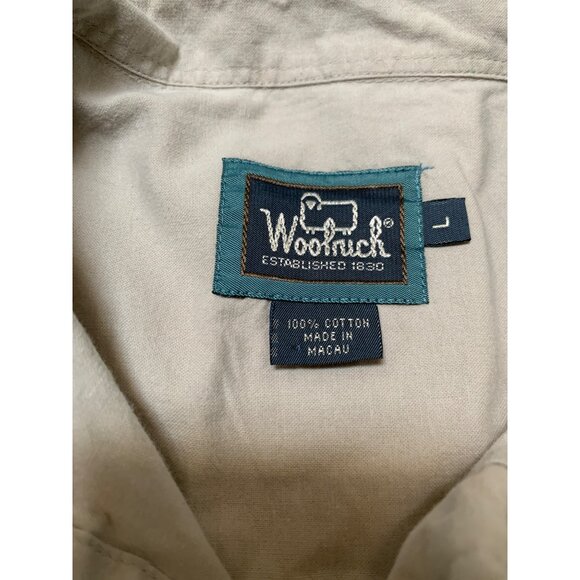 Woolrich Men’s L Stone Short Sleeve Cotton Button-up Shirt, 6248 Pockets - Picture 2 of 7